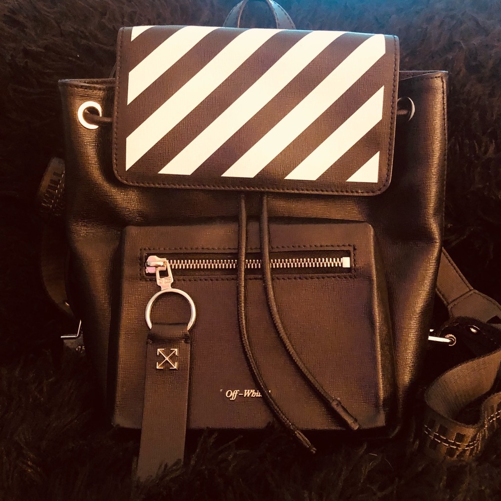 COPY - OFF-WHITE BAGS BW Diagonal Stripes Backpack